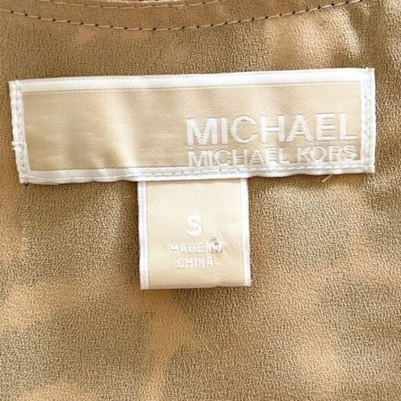 Michael Kors Animal Leopard Print Zip Up Dress with Belt Small - Picture 9 of 10